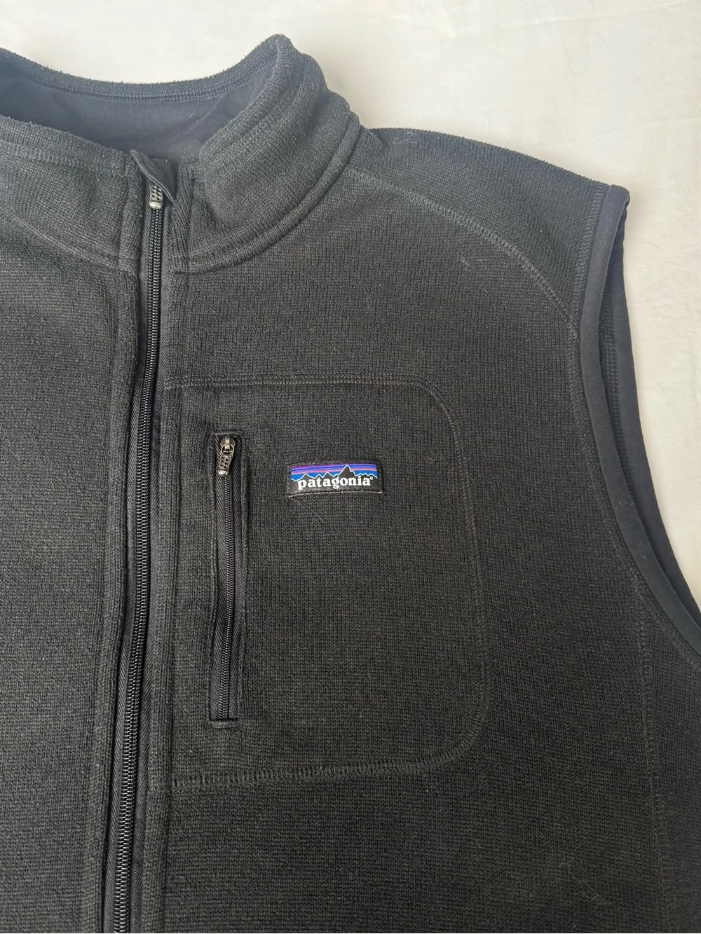 Patagonia Synchilla Fleece Vest Black Full Zip Men’s XXL Outdoor Hiking